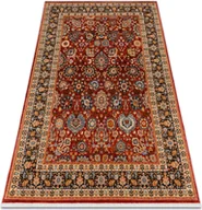 Dywany - Dywan KESHAN Frędzle, Ornament, ramka orientalny 7573/53577 bordo / granat wielokolorowy 250x340 cm - miniaturka - grafika 1