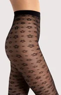 Rajstopy - Footloose G6087 czarne rajstopy w kwiatki 30 den, Kolor czarny-wzór, Rozmiar 2, Fiore - Primodo.com - miniaturka - grafika 1