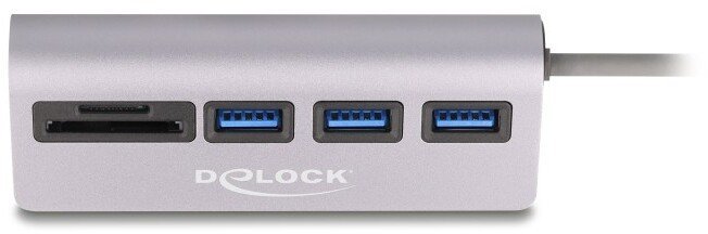 HUB USB Delock 3 Port USB 5 Gbps Hub w tym SD i Micro SD Card Reader z USB Type-C złącze 64292