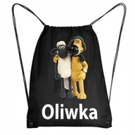 Plecaki worki - Worek Szkolny Workoplecak WF Do Przedszkola Szkoły BARANEK SHAUN + IMIĘ 7 - miniaturka - grafika 1