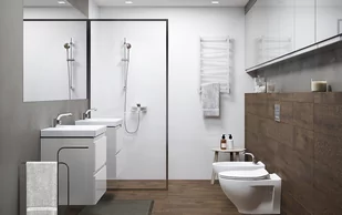 Cersanit MODUO SZAFKA POD UMYWALKĘ SLIM 80 CM SZARA ZMONTOWANA S929-001 - Szafki łazienkowe - miniaturka - grafika 1