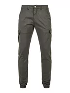 Spodnie męskie - Urban Classics AOP Glencheck Cargo Jog spodnie męskie z delikatnym wzorem w kratkę w 3 kolorach, rozmiary S - 5XL, ciemnoszary, 4XL - miniaturka - grafika 1