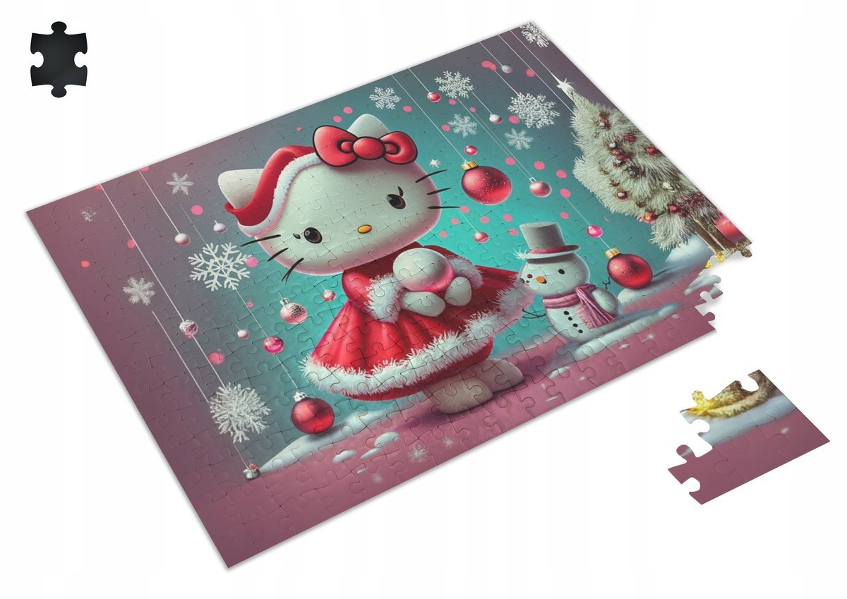 Puzzle Hello Kitty kotek A3 252 el z Nadrukiem +IMIĘ Pudełko 15