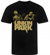 Koszulki męskie - CZARNA KOSZULKA Z NADRUKIEM MĘSKA ŚMIESZNA T-SHIRT LINKIN PARK ROCK - miniaturka - grafika 1