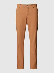 Spodnie do garnituru o kroju slim fit w jednolitym kolorze model ‘LIAM’ - Spodnie męskie - miniaturka - grafika 1