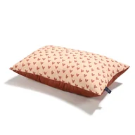 Kołdry i poduszki dla dzieci - La Millou - Poduszka Big John Velvet HEARTBEAT PINK - miniaturka - grafika 1