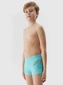 Kąpielówki dla chłopców - Chłopięce kąpielówki 4F 4FJWSS25USWTM036 - turkusowe - 4F JUNIOR - miniaturka - grafika 1