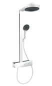 Zestawy prysznicowe - Hansgrohe Rainfinity - Zestaw prysznicowy z termostatem, średnica 25 cm, 3 strumienie,  biały mat 28742700 - miniaturka - grafika 1