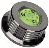 Akcesoria gramofonowe - Gramofon Docisk płyt winylowych gramofonowy stabilizator winyli aluminiowy CZARNY - miniaturka - grafika 1