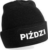 Gadżety dla niej i dla niego - Czapka Bawełniana Zimowa BEANIE PIŹDZI na PREZENT - miniaturka - grafika 1