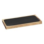 Tace i patery - Czarno-naturalny drewniany półmisek 30x15 cm – Wenko - miniaturka - grafika 1