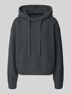 Sweter z dzianiny o kroju regular fit z kapturem model ‘NEAT’ - Swetry damskie Sweter z dzianiny o kroju regular fit z kapturem model ‘NEAT’ - Swetry damskie - miniaturka - grafika 1