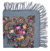 Apaszki i szaliki damskie - Chusta Damska Góralska Folkowa Szalik Kwiatowy Wzór Z Frędzlami Wiosenna - miniaturka - grafika 1