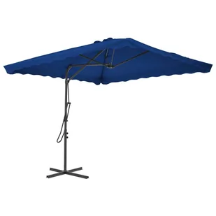 vidaXL Parasol ogrodowy na stalowym słupku, niebieski, 250x250x230 cm vidaXL - Parasole ogrodowe - miniaturka - grafika 1