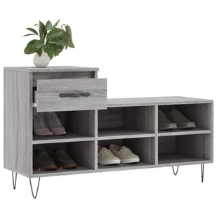 Szafka na buty, szary dąb sonoma, 102x36x60 cm Lumarko! - Szafki na buty - miniaturka - grafika 5