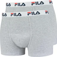 Majtki męskie - Fila Bokserki Męskie 2-Pack Szare L - miniaturka - grafika 1