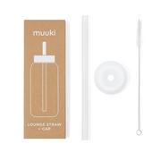 Shakery i bidony sportowe - Muuki, Zestaw Mini Lounge Straw + Cap - miniaturka - grafika 1