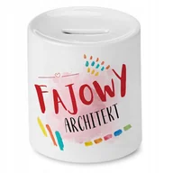 Skarbonki - Dla Inwestora Skarbonka na Urodziny na Prezent z Nadrukiem ze Zdjęciem z Na + Opakowanie na prezent (wzór 02) - miniaturka - grafika 1