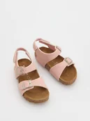 Buciki dla niemowląt - Reserved - Sandały z imitacji skóry - pastelowy róż - miniaturka - grafika 1