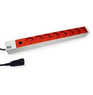 BACHMANN 19 1U 8xUTE rt 1xBezpiecznik 10A prąd 2,0m - Listwy zasilające - miniaturka - grafika 1