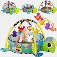 Maty edukacyjne - DUŻA MATA EDUKACYJNA KOJEC Z PIŁKAMI ŻÓŁW 3w1 0+ - miniaturka - grafika 1