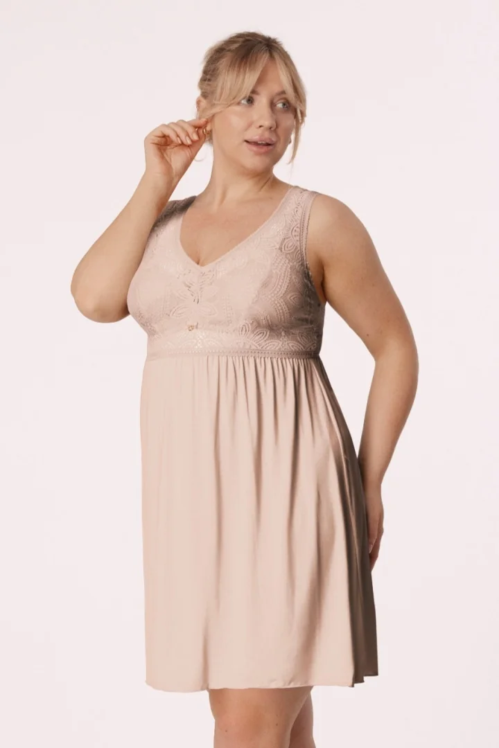 KOSZULKA DESIRE BIG - CAPPUCCINO, 3XL MEFEMI BY NIPPLEX