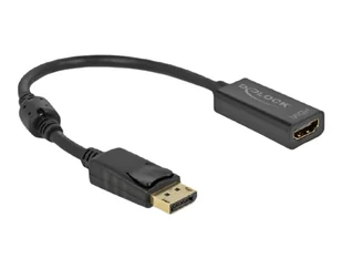 DeLOCK 63559 adapter kablowy 0,2 m DisplayPort HDMI Czarny - Adaptery i przejściówki - miniaturka - grafika 1