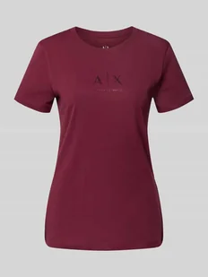 T-shirt o kroju regular fit z czystej bawełny z nadrukiem z logo - Koszulki i topy damskie - miniaturka - grafika 1