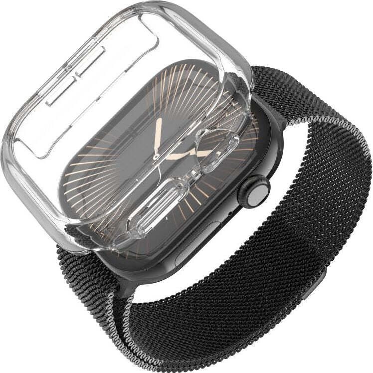 Fixed Etui + szkło hartowane Pure Watch do Apple Watch 10 42 mm, przezroczyste