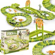 Zabawki konstrukcyjne - Tor wyścigowy park dinozaurów zestaw 168 elementów zabawka dla dzieci - miniaturka - grafika 1