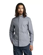 Koszule męskie - G-STAR RAW Męska koszula Secret Utility Regular, Wielokolorowy (Lt Cloud/Steel Grey Oxford C895-d494), M - miniaturka - grafika 1