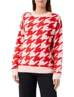 Swetry damskie - UCY Damski sweter z dzianiny 12425453-UC01, różowo-czerwony, XL/XXL, różowy/czerwony, XL-XXL - miniaturka - grafika 1