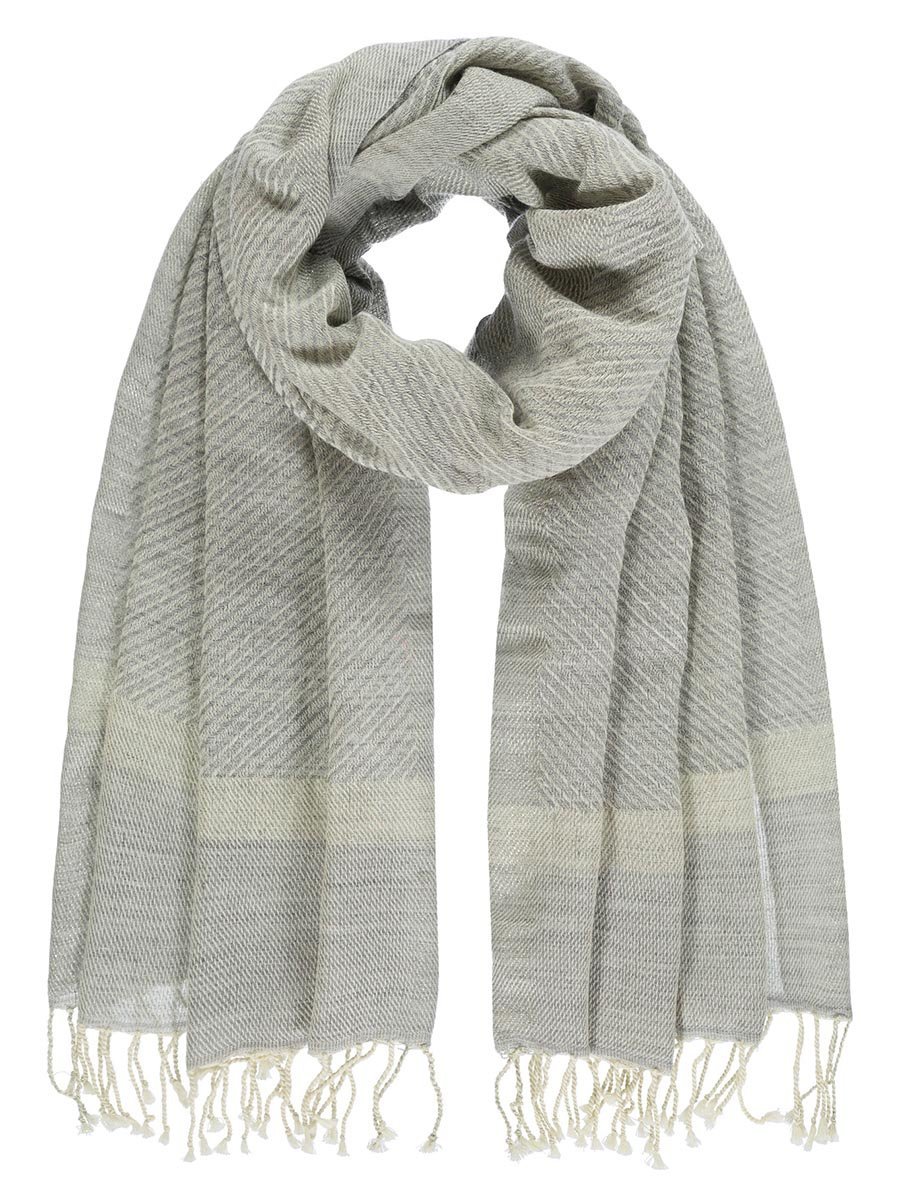 Zimowy szalik z lureksem brązowy Passigatti