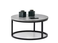 Ławy i stoliki kawowe - Mały Okrągły Stolik Na Metalowej Podstawie Z Betonowym Blatem Kodia S - miniaturka - grafika 1