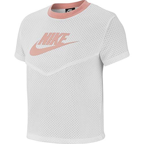 Nike damska koszulka Nsw Hrtg Ss Mesh White/White/Pink Quartz XXL