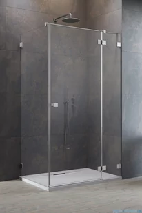 Radaway Essenza Pro Brushed Nickel  Kdj kabina 90x90 cm prawa szczotkowany nikiel 10097090-91-01R/10098090-01-01 - Kabiny prysznicowe - miniaturka - grafika 1