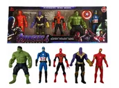 Figurki dla dzieci - AVENGERS Zestaw Figurki 5 Figurek Duże Ameryka Spiderman Batman Hulk Iron - miniaturka - grafika 1