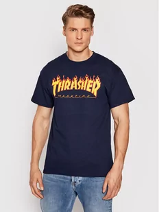 Thrasher T-Shirt Flame Granatowy Regular Fit - Koszulki męskie - miniaturka - grafika 1