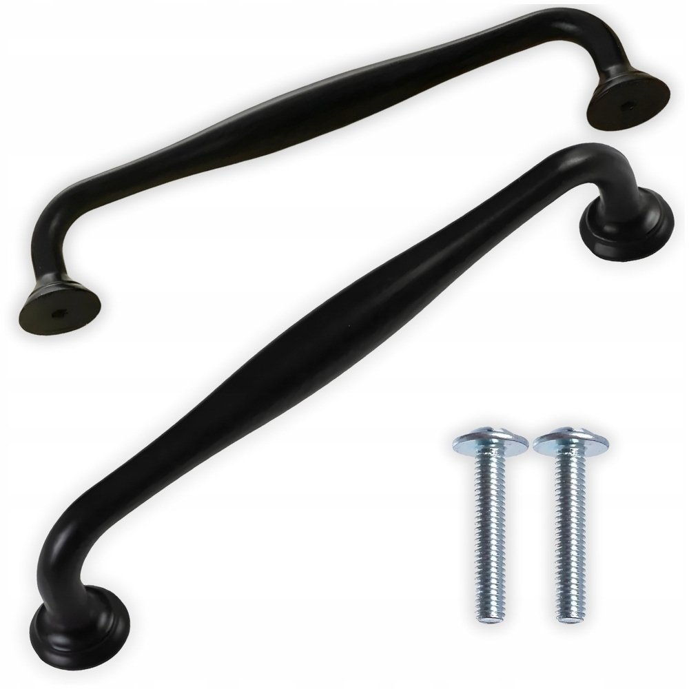 Reling uchwyt meblowy rustykalny metalowy czarny nowoczesny retro loft 128