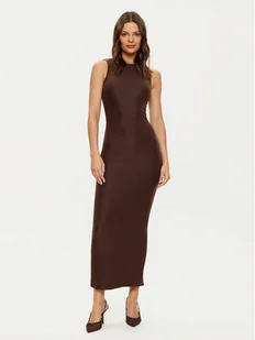 Guess Sukienka dzianinowa W4YK0J KCDE0 Brązowy Slim Fit - Sukienki - miniaturka - grafika 1