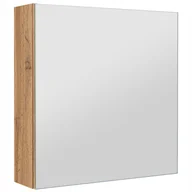 Szafki łazienkowe - Szafka Łazienkowa Z Lustrem Lustrzana Wisząca Do Łazienki Dąb Wotan 60 cm - miniaturka - grafika 1