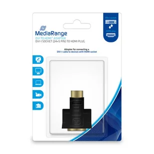 MediaRange MRCS171 zmieniacz płci / kabli HDMI DVI-I Czarny MRCS171 - Adaptery i przejściówki - miniaturka - grafika 1