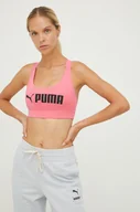 Bielizna sportowa damska - Puma biustonosz sportowy Fit kolor różowy - miniaturka - grafika 1