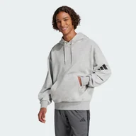 Bluzy sportowe damskie - Bluza z kapturem Essentials Loose-Fit 3 Bar Logo French Terry - miniaturka - grafika 1