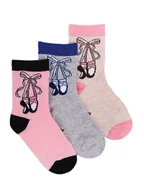 Skarpetki dla dzieci - Skarpety dziewczęce dziecięce długie szkolne baletki 3PAK 31-34 YOCLUB - YoClub - miniaturka - grafika 1
