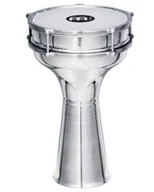 Instrumenty perkusyjne - Meinl Percussion HE-104 Darbuka aluminiowy z tworzywa sztucznego futra (gładka), średnica 20,32 cm (8 cali), srebrny HE-104 - miniaturka - grafika 1