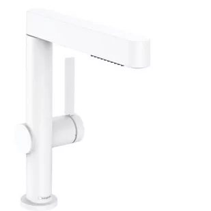 Hansgrohe 76063700 Finoris Jednouchwytowa bateria umywalkowa 230 z wyci$353gan$354 wylewk$355 2jet i kompletem odp$356ywowym Push-Open bia$357y matowy - Baterie umywalkowe - miniaturka - grafika 1