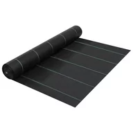 Agrowłókniny - vidaXL Agrotkanina przeciw chwastom, czarna matowa, 2x10 m, PP vidaXL - miniaturka - grafika 1