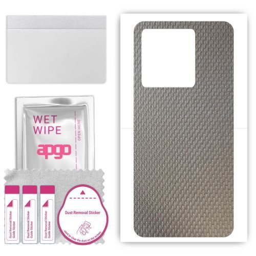 folia naklejka skórka strukturalna na TYŁ do Umidigi A15T - Aluminium krople - apgo SKINS