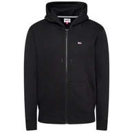 Bluzy męskie - Bluza męska Tommy Hilfiger FLEECE ZIP THRU HOODY BLACKDM0DM09592 BDS S - miniaturka - grafika 1